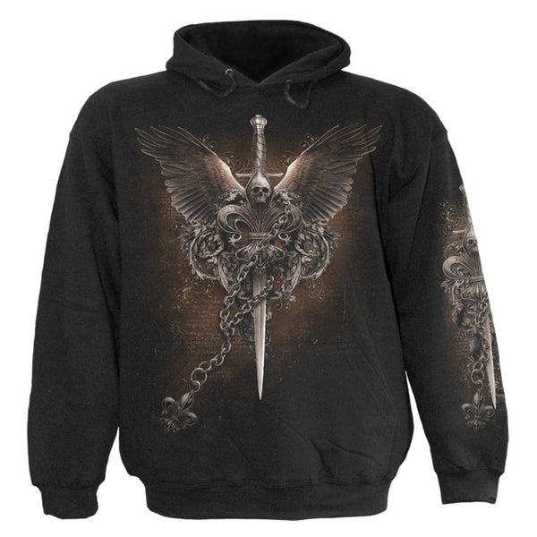 Sweat à Capuche Spiral pour Homme WINGS OF FREEDOM -Noir