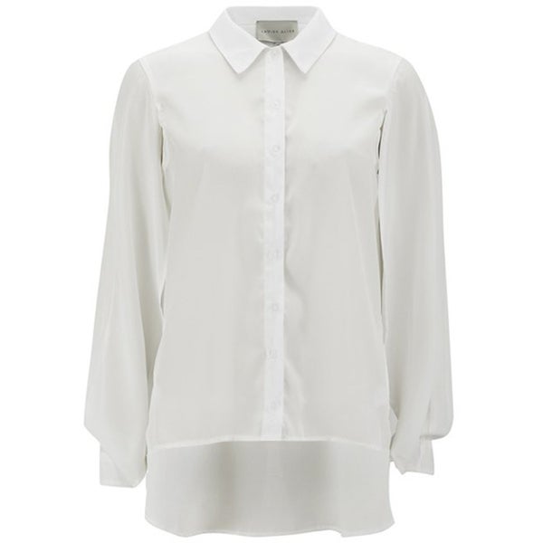 Lavish Alice Women's Cape Long Sleeve Shirt - White