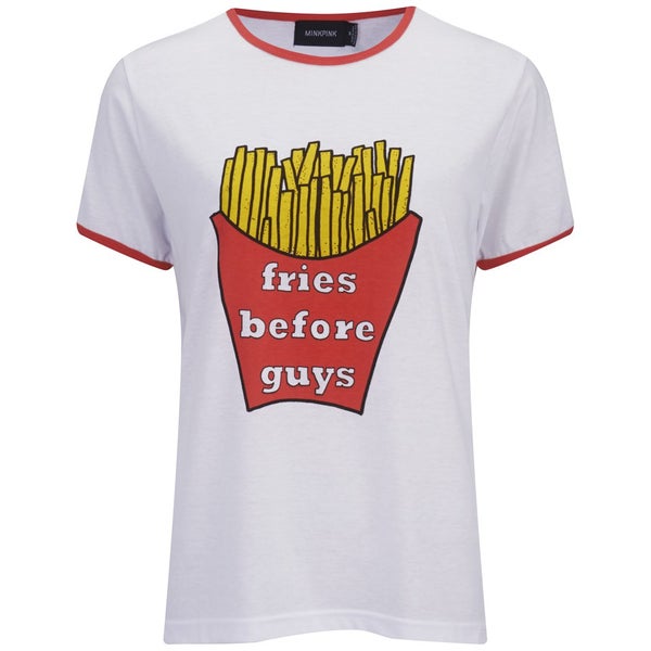 MINKPINK Women's Fries Before Guys T-Shirt - Multi