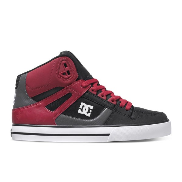 DC Shoes Men's Spartan High Top Trainers - Red/Black/Grey