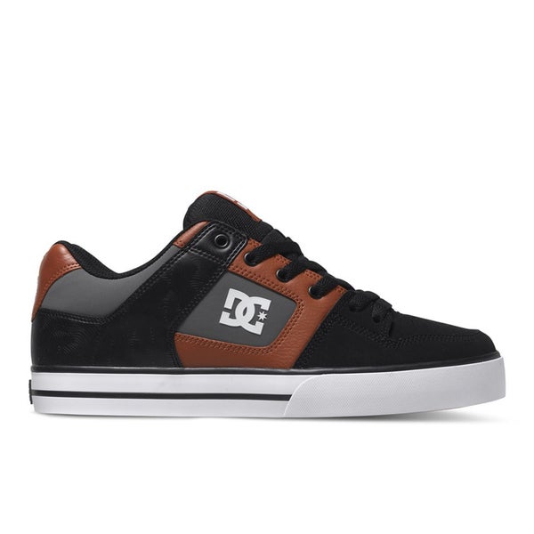 DC Shoes Men's Pure Mid Top Trainers - Black/Red