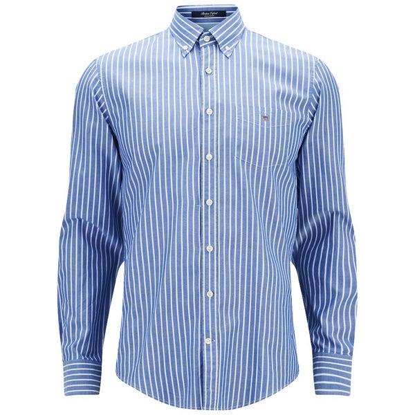 GANT Men's Breton Oxford Shirt - Blue