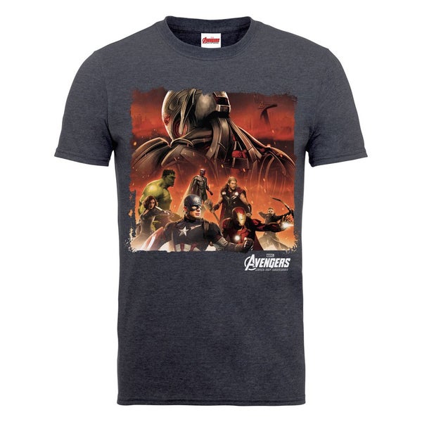 Marvel Avengers Men's Age of Ultron Team Montage T-Shirt - Dark Grey