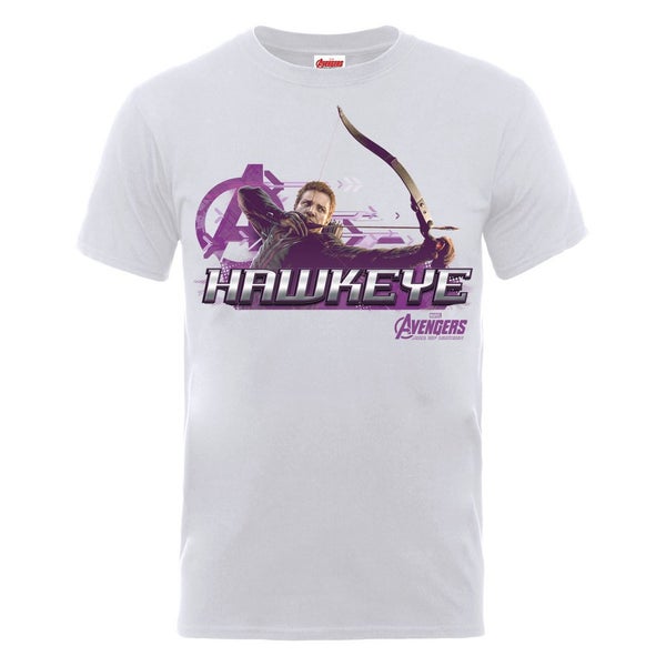 Marvel Avengers Men's Age of Ultron Hawkeye Logo T-Shirt - Ash Grey