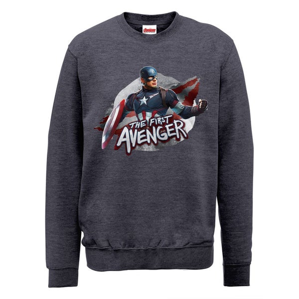 Marvel Avengers Age of Ultron Captain America The First Avenger Sweatshirt - Dark Grey