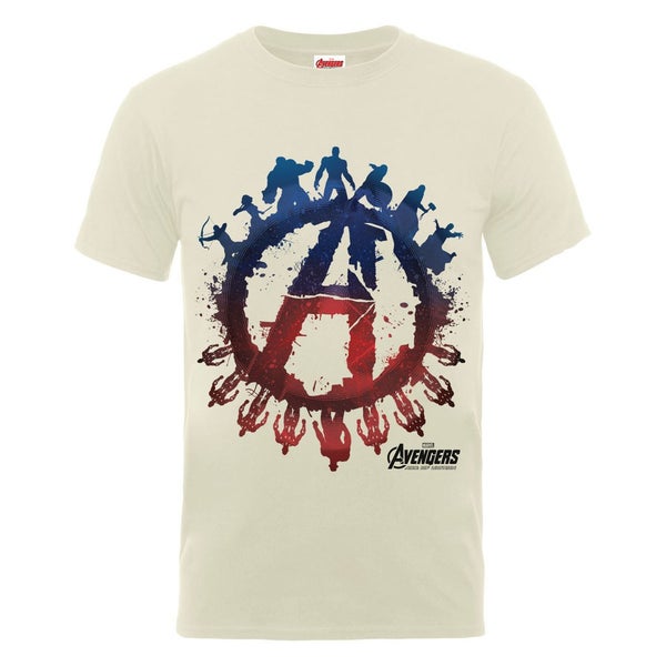 Marvel Avengers Men's Age of Ultron Team Silhouette Logo T-Shirt - Nude