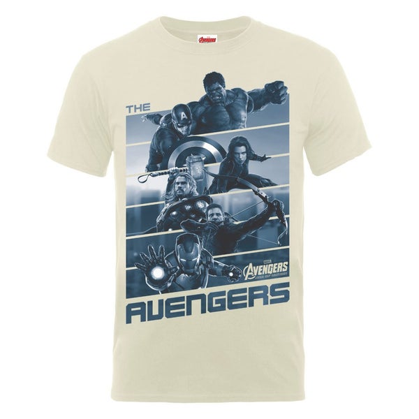 Marvel Avengers Men's Age of Ultron Team Stripes T-Shirt - Nude