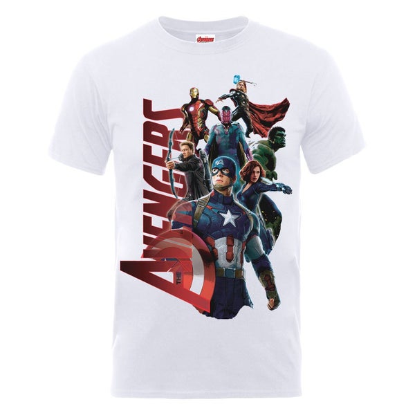 Marvel Avengers Men's Age of Ultron Team Avengers Men's T-Shirt - White