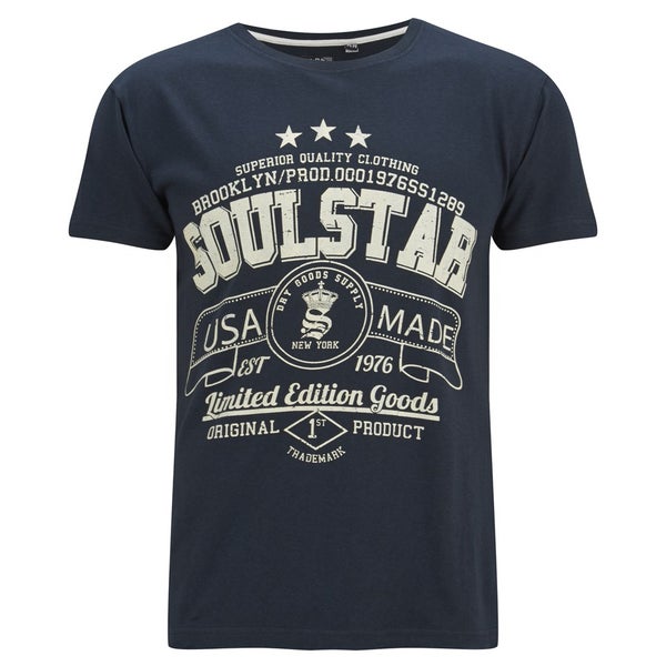 Soul Star Men's Garland T-Shirt - Navy