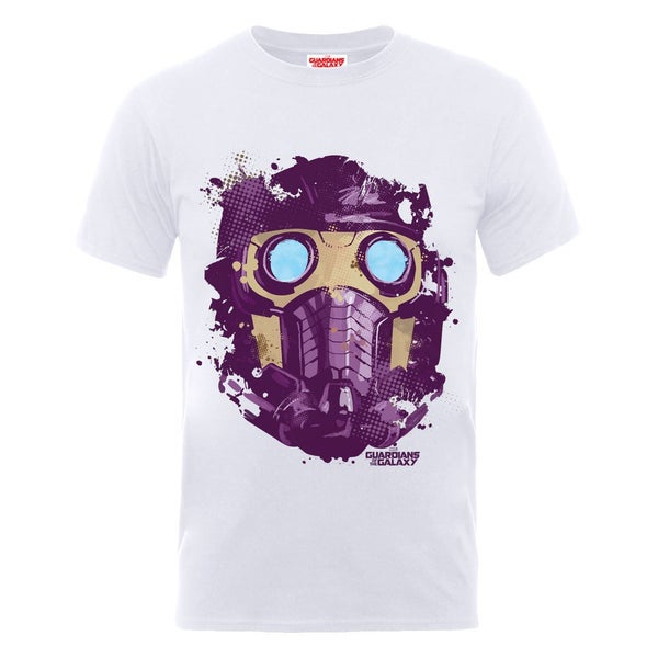 Marvel Guardians of the Galaxy Men's Star-Lord Mask T-Shirt - White