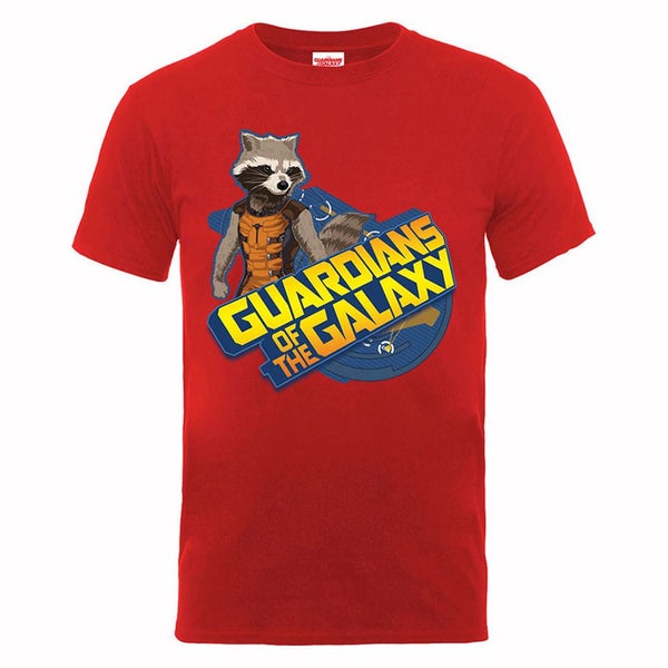 Marvel Guardians of the Galaxy Men's Rocket Logo T-Shirt - Red