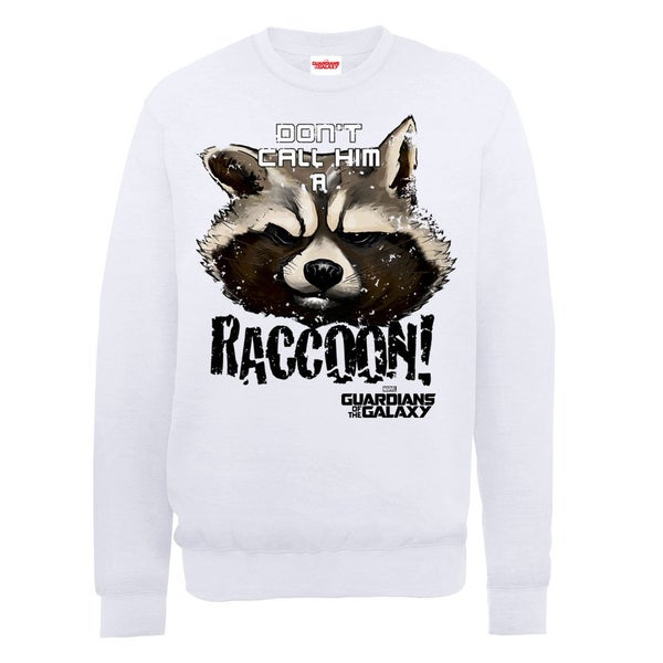 Marvel Guardians of the Galaxy Don't Call Him A Raccoon Sweatshirt - White