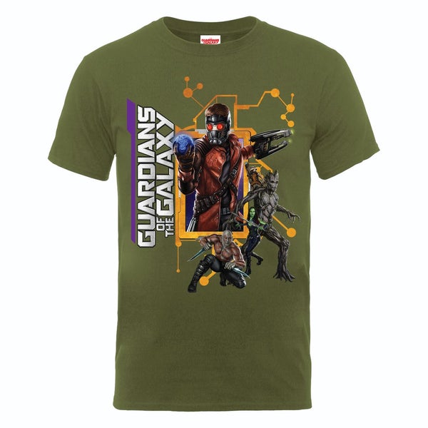 Marvel Guardians of the Galaxy Men's Team Pose T-Shirt - Olive