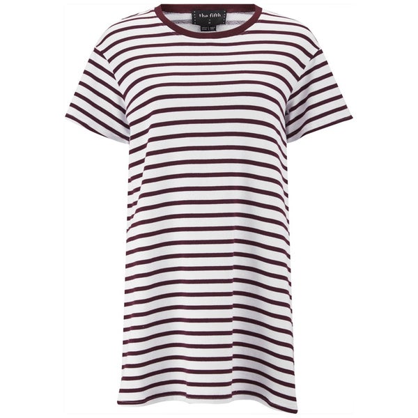 The Fifth Label Women's Building Blocks T-Shirt Dress - White/Burgundy