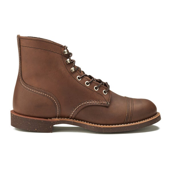 Red Wing Men's 6 Inch Iron Ranger Toe Cap Leather Lace Up Boots - Amber Harness