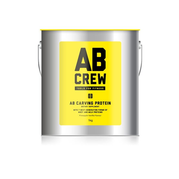 AB CREW Men's AB Carving Protein Artisanal Dietary Supplement - Pineapple Vanilla (1kg)