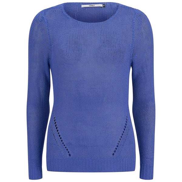 ONLY Women's Assisi Light Knitted Jumper - Amparo Blue