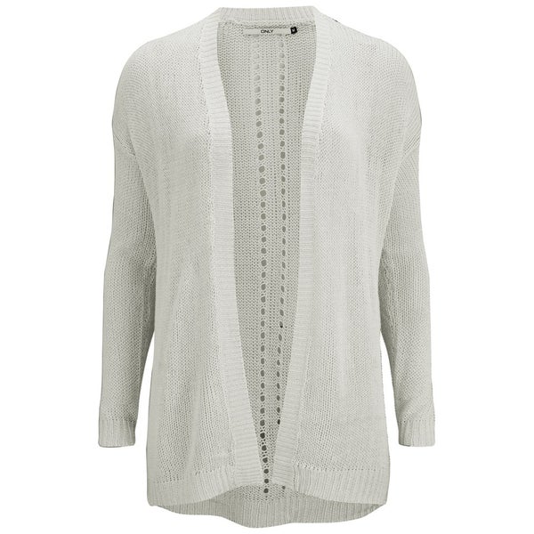ONLY Women's Assisi Long Sleeve Cardigan - White