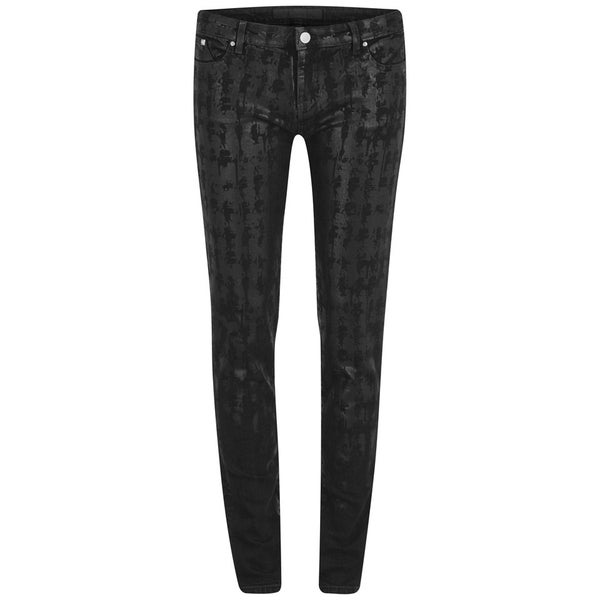 Karl Lagerfeld Women's Kate AOP Karl Head Jeggings - Black Spray