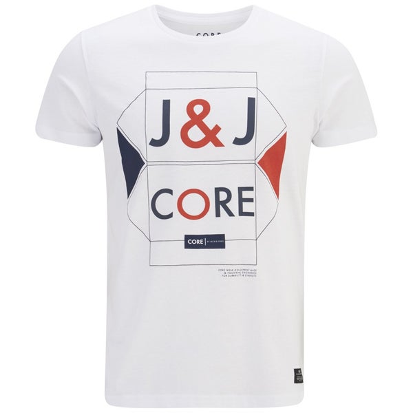 Jack & Jones Men's Lobo Rubber T-Shirt - White