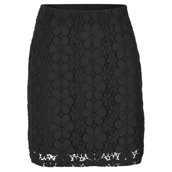 Vero Moda Women's Foral Lace Skirt - Black
