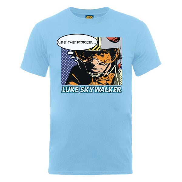 Star Wars Men's Luke Skywalker Popart T-Shirt - Sky