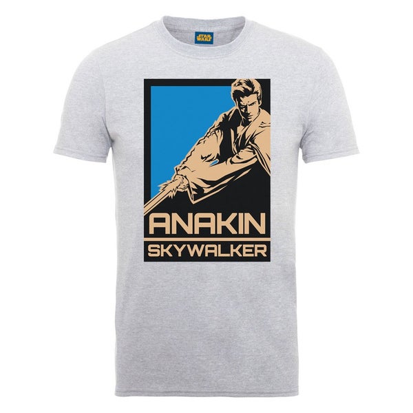 Star Wars Men's Anakin Art Poster T-Shirt - Heather Grey