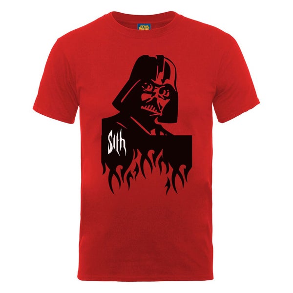Star Wars Men's Darth Vader Simple Sith T-Shirt - Red