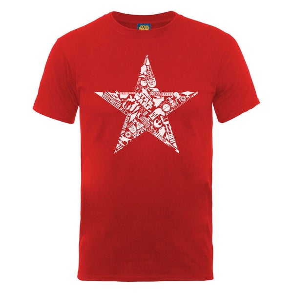 Star Wars Men's Star Montage T-Shirt - Red
