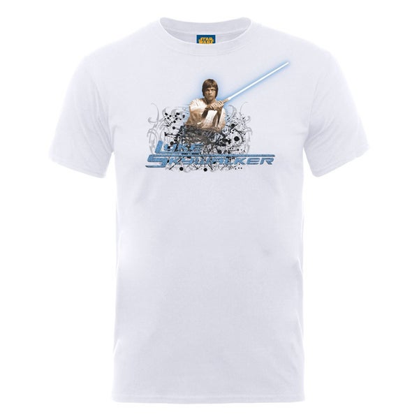 Star Wars Men's Luke Skywalker Stylised T-Shirt - White