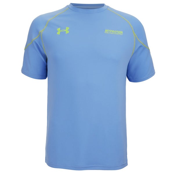 Under Armour Vault Men's Tech T-Shirt, Sky Blue/High Vis