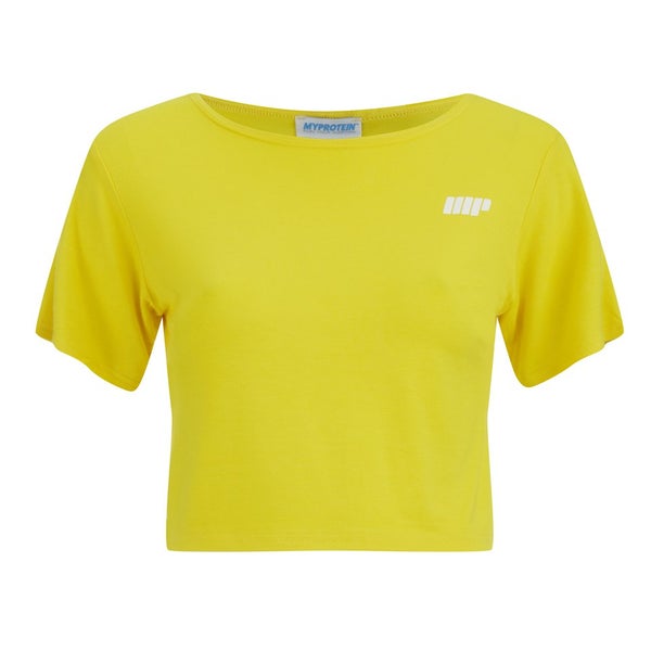 Myprotein Women's Cropped T-Shirt, Yellow