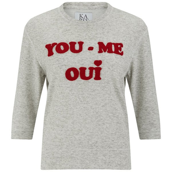 Zoe Karssen Women's 'You, Me, Oui' Sweatshirt - Grey