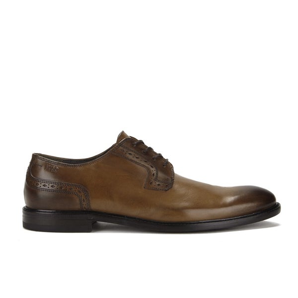 HUGO Men's C-Corio Leather Derby Shoes - Medium Brown