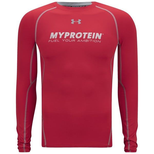 Myprotein Under Armour Men's HeatGear Long Sleeve Compression Shirt - Red