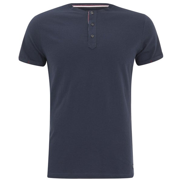 T -Shirt Col Tunisien Produkt pour Homme OEK -Bleu