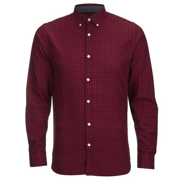 Produkt Men's DEK 83 Long Sleeved Check Shirt - Red Dahlia