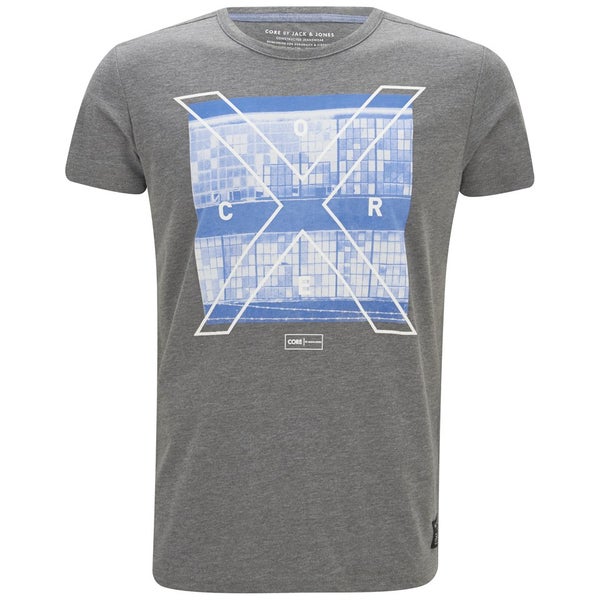 T -Shirt manches courtes Jack & Jones pour Homme Square -Gris Melangé
