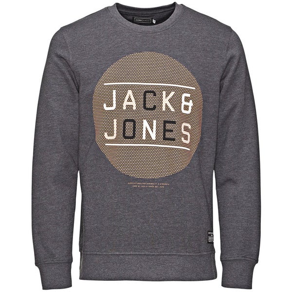 Jack & Jones Men's Core Speed Crew Neck Sweatshirt - Dark Grey Melange