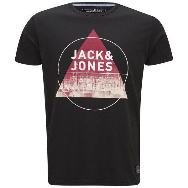 Jack & Jones Men's Core Square Crew Neck T-Shirt - Black