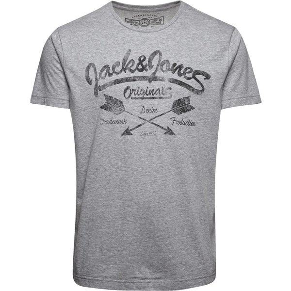 Jack & Jones Men's Raffa T-Shirt 2 - Light Grey Melange