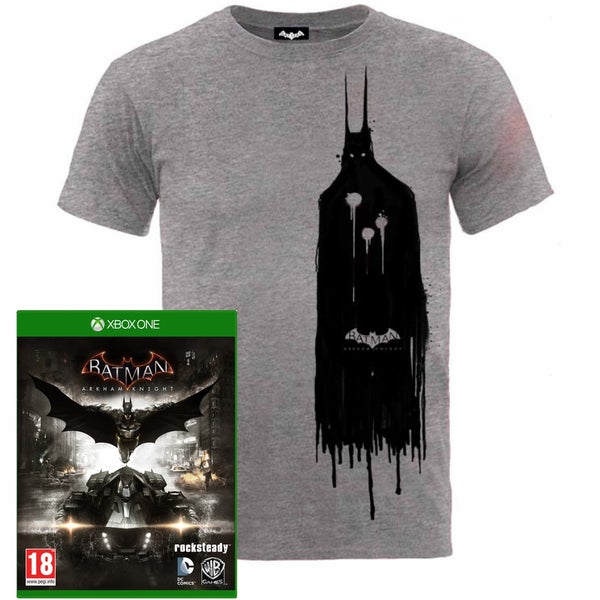 Zavvi Exclusive DC Comics Arkham Knight Xbox One Game and T-Shirt Bundle - Grey - M