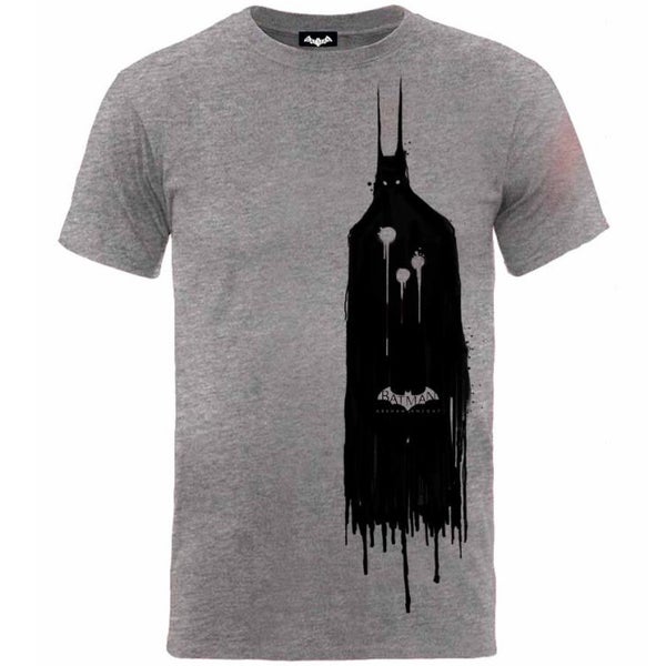 T-Shirt Homme DC Comics Batman Arkham Knight Esquisse - Gris