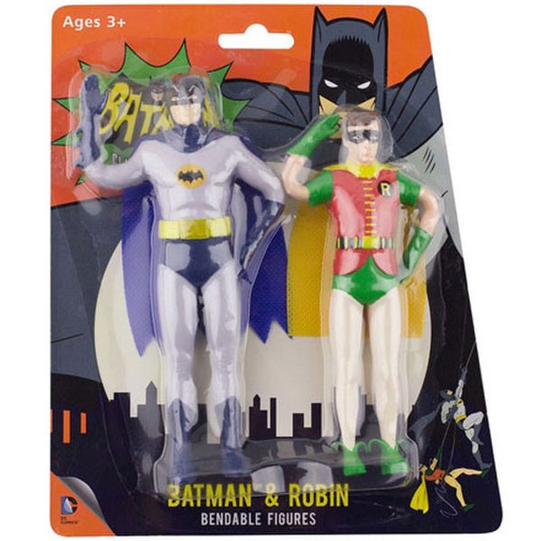 NJCroce DC Comics Batman Classic TV Series Batman and Robin 6 Inch Action Figure (2-Pack)