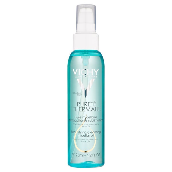 Vichy Pureté Thermale Beautifying Cleansing Micellar Oil Cleanser, Paraben-Free, Alcohol-Free, 4.2 Fl. Oz.
