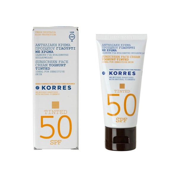 Солнцезащитный крем для лица с йогуртом и тонирующим эффектом KORRES Tinted Yoghurt Sunscreen SPF50 (50ml)-(50мл)