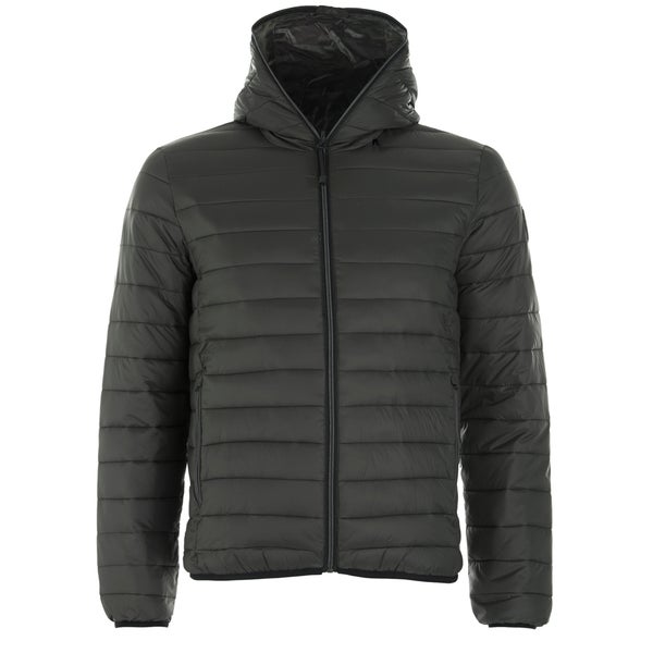 REPLAY Men's Padded Zipped Jacket - Dark Warm Grey