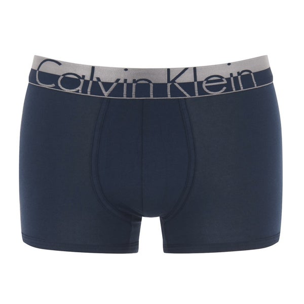 Calvin Klein Men's Magnetic Cotton Trunks - Blue Shadow