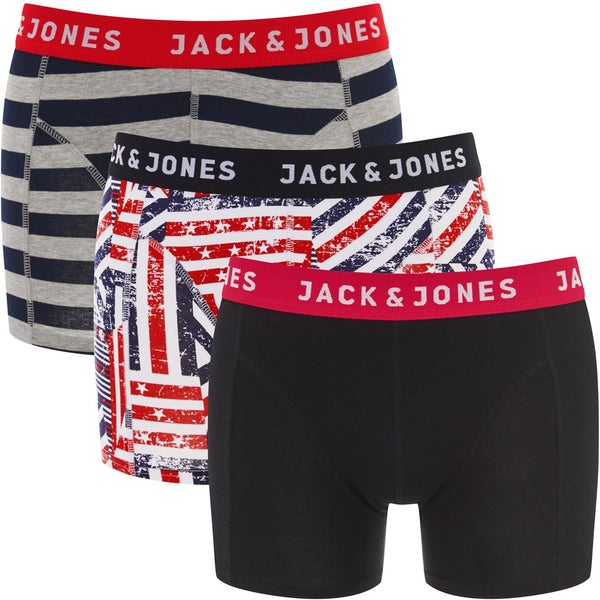 Jack & Jones Men's Over 3 Pack Boxers - Multi