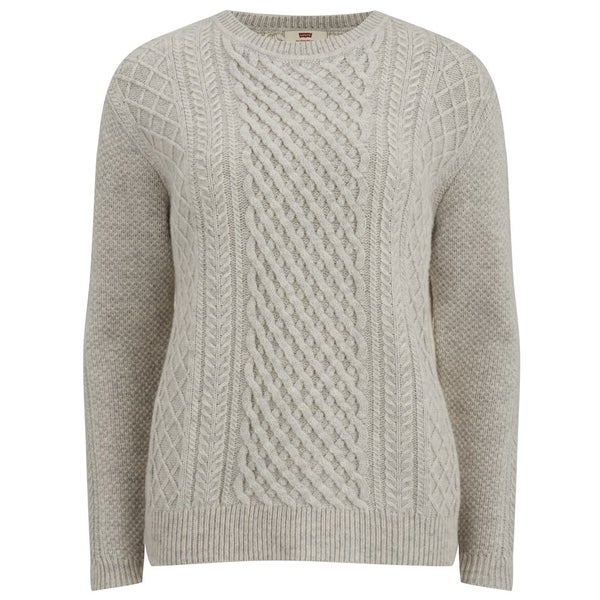 Levi's Women's Classic Cable Knitted Jumper - Icy Heather Grey